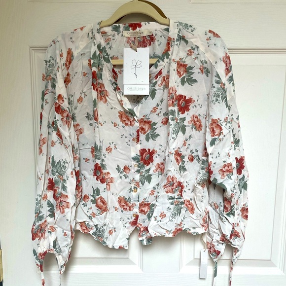 Christy Dawn The Faye Top in Red Anemone Garden  NWT XS - Picture 5 of 10